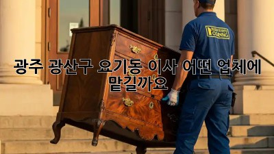 광주 광산구 요기동 이사, 어떤 업체에 맡길까요?